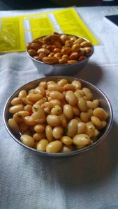 Milho e feijão branco temperado